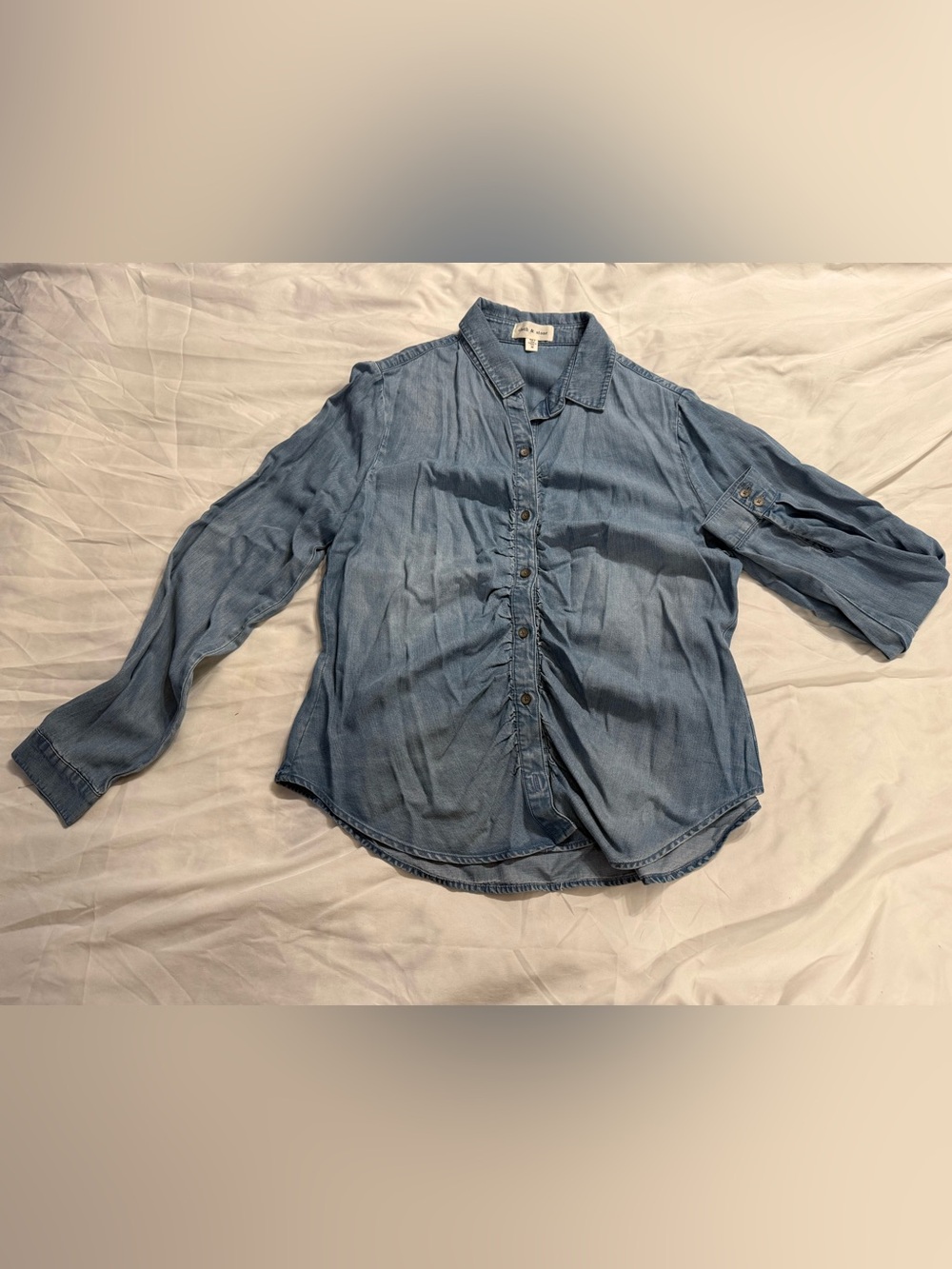 cloth & stone Light Denim Blue Button-Up Shirt